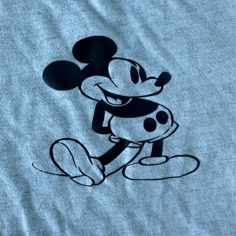 Disney Light Blue Mickey Mouse Short Sleeve Tee Custom